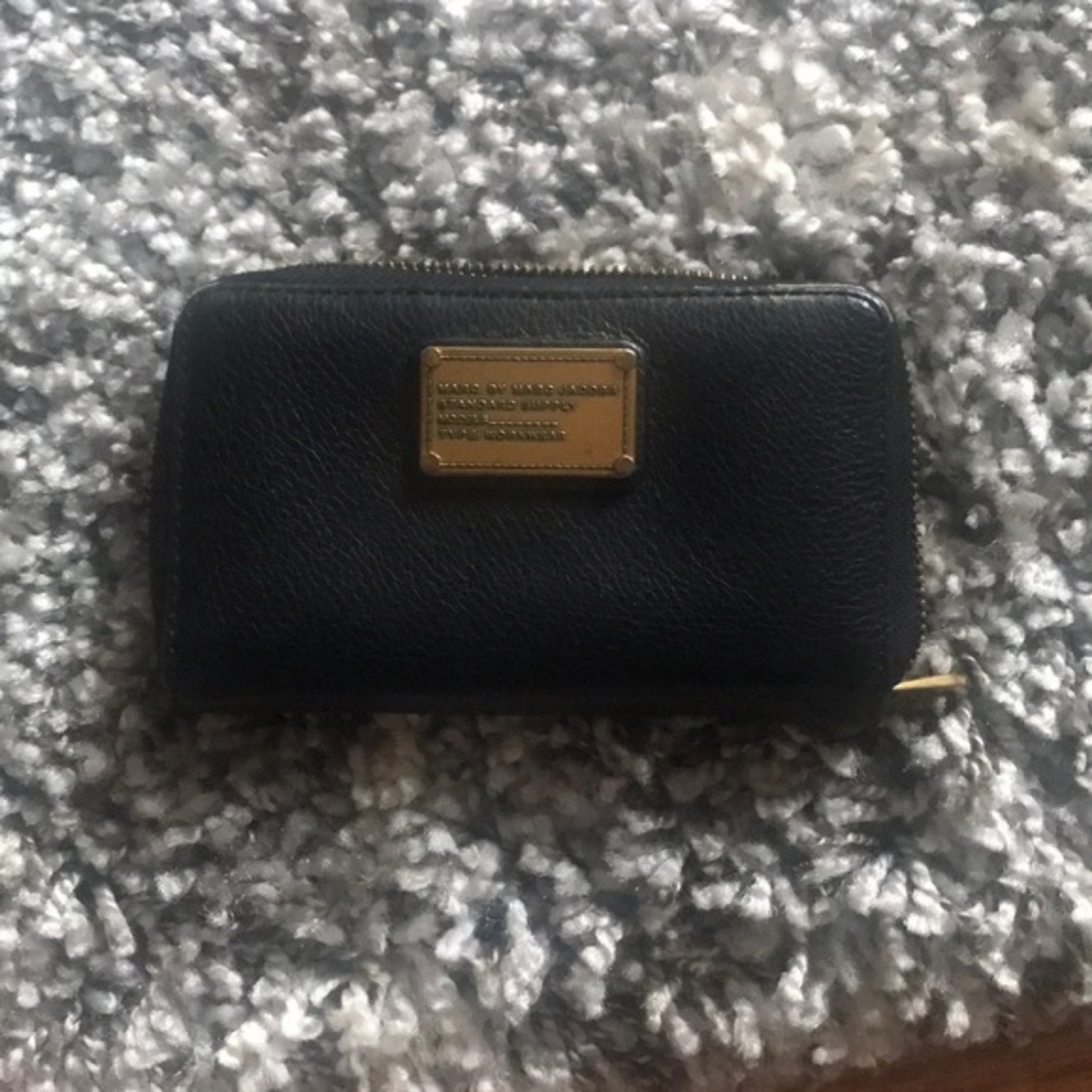 Marc by Marc Jacobs black zipper wallet